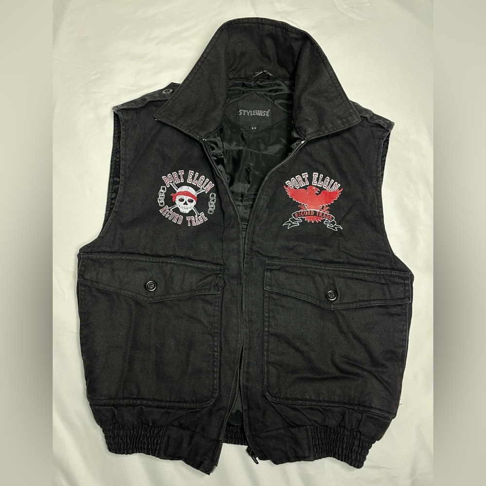 Style wise bikers Black Vest size Small